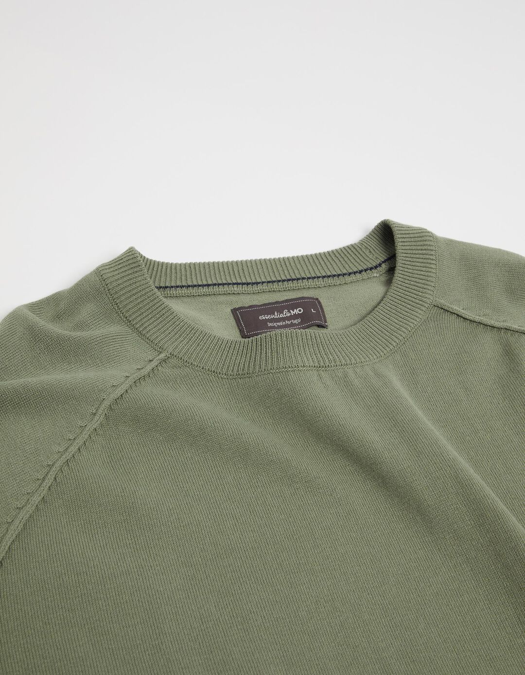 Camisola de Malha Decote Redondo, Homem, Verde