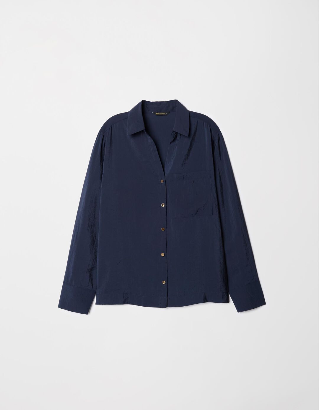 Blusa de Manga Comprida, Mulher, Azul Escuro