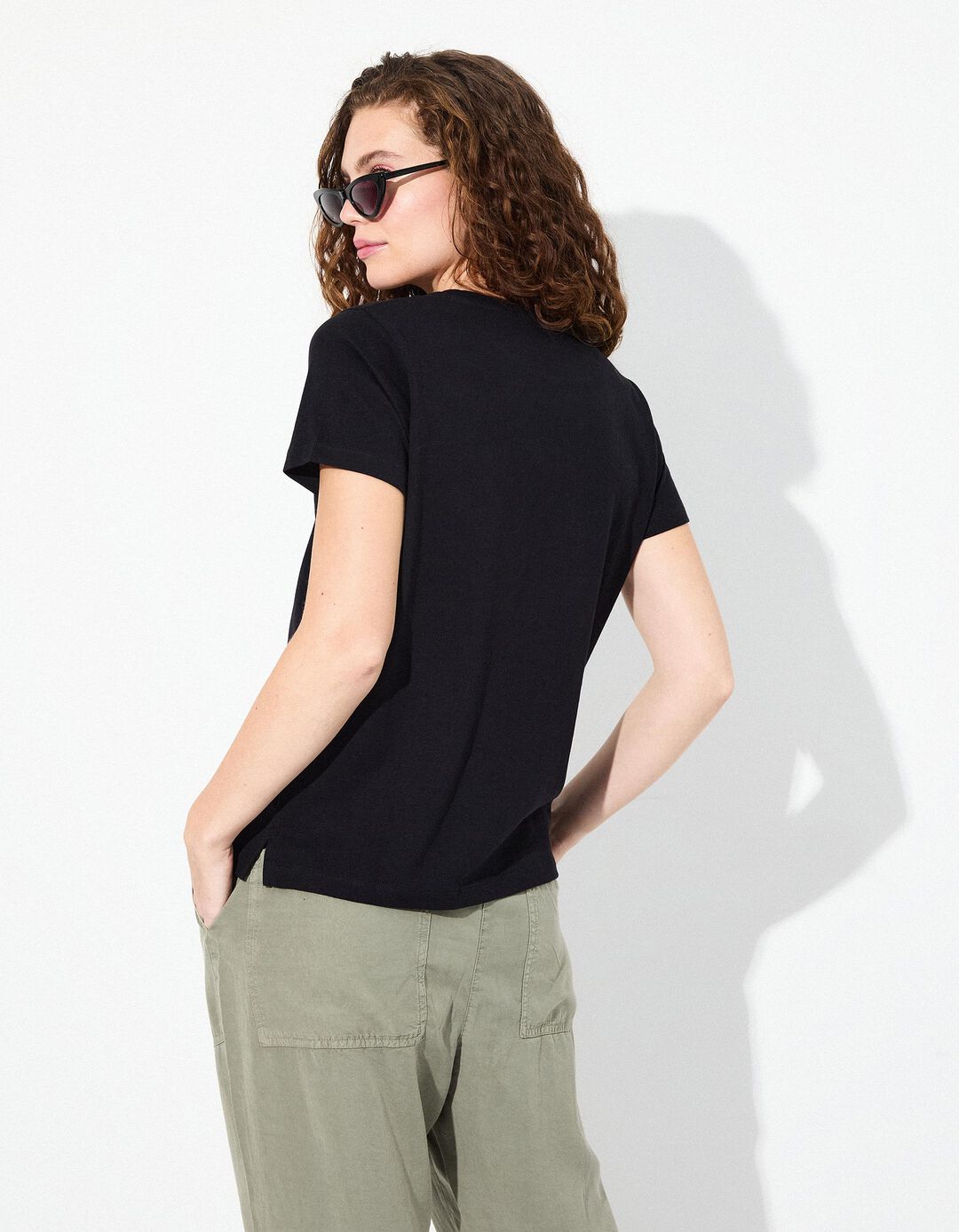 T-shirt, Mulher, Preto