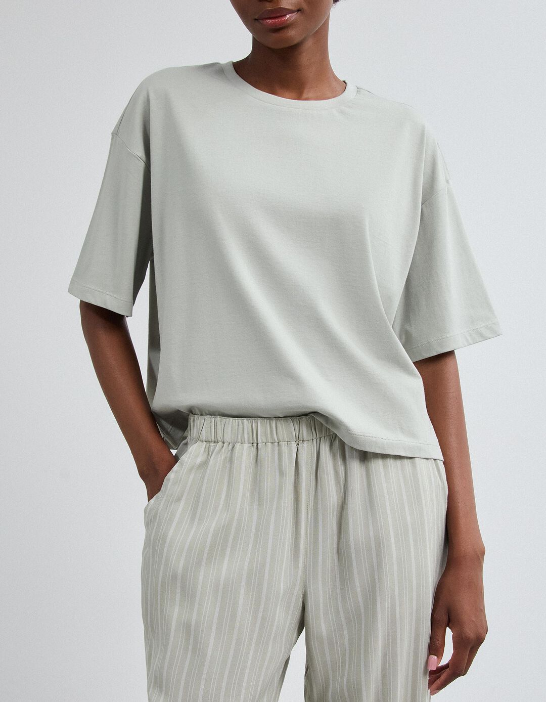 Pijama Jersey, Mulher, Verde Claro