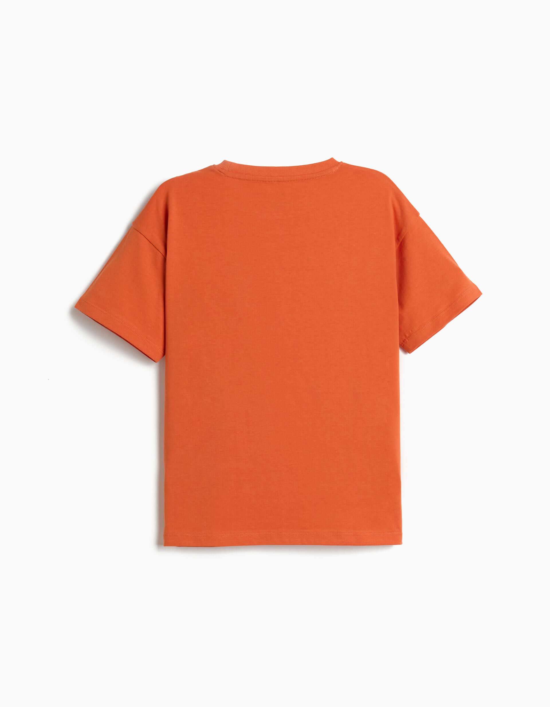 Comprar Online T-shirt Estampada, Menino, Laranja Escuro