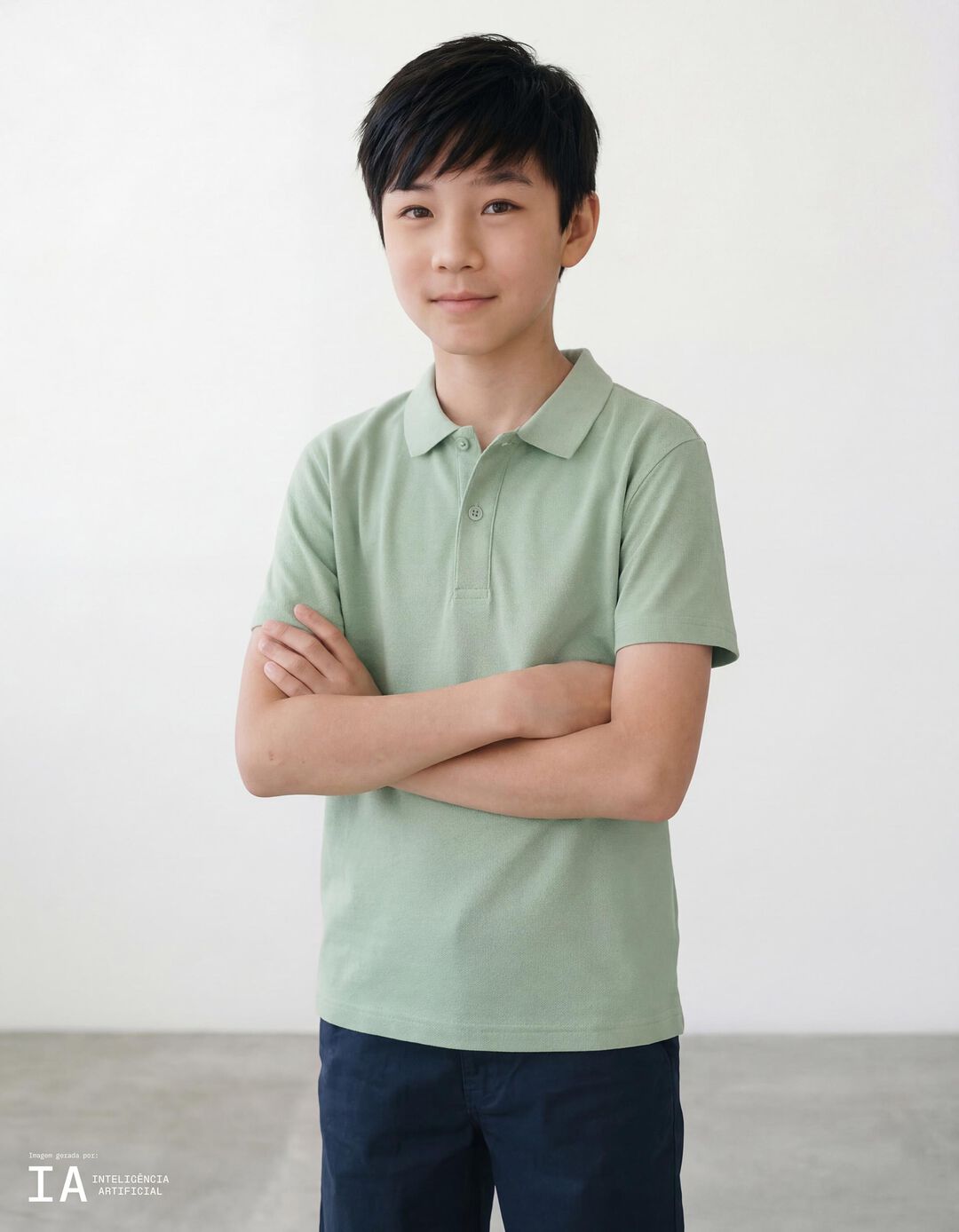 Polo Piquet, Menino, Verde Claro