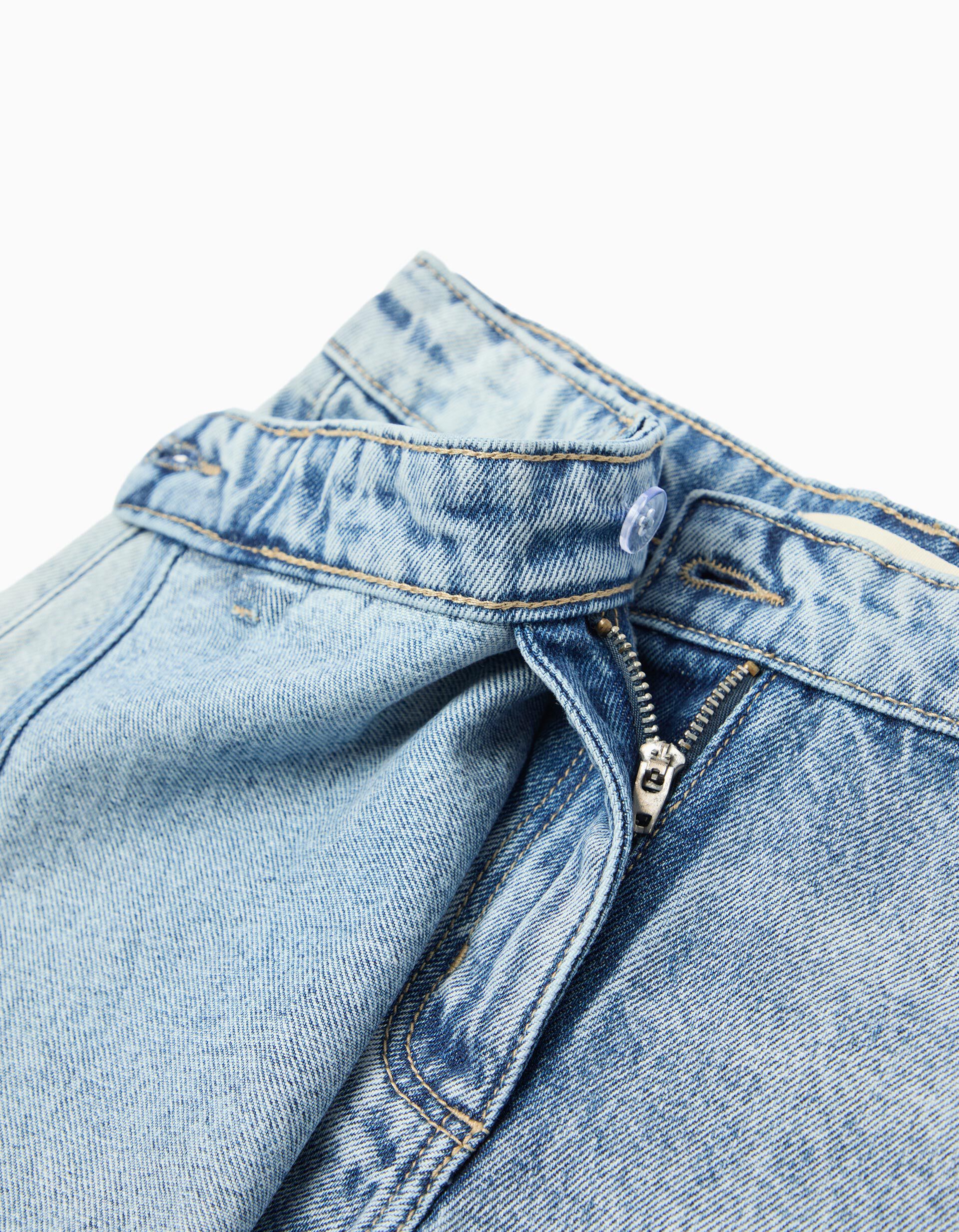 Comprar Online Saia-Cal&ccedil;&atilde;o de Ganga, Menina, Azul Claro