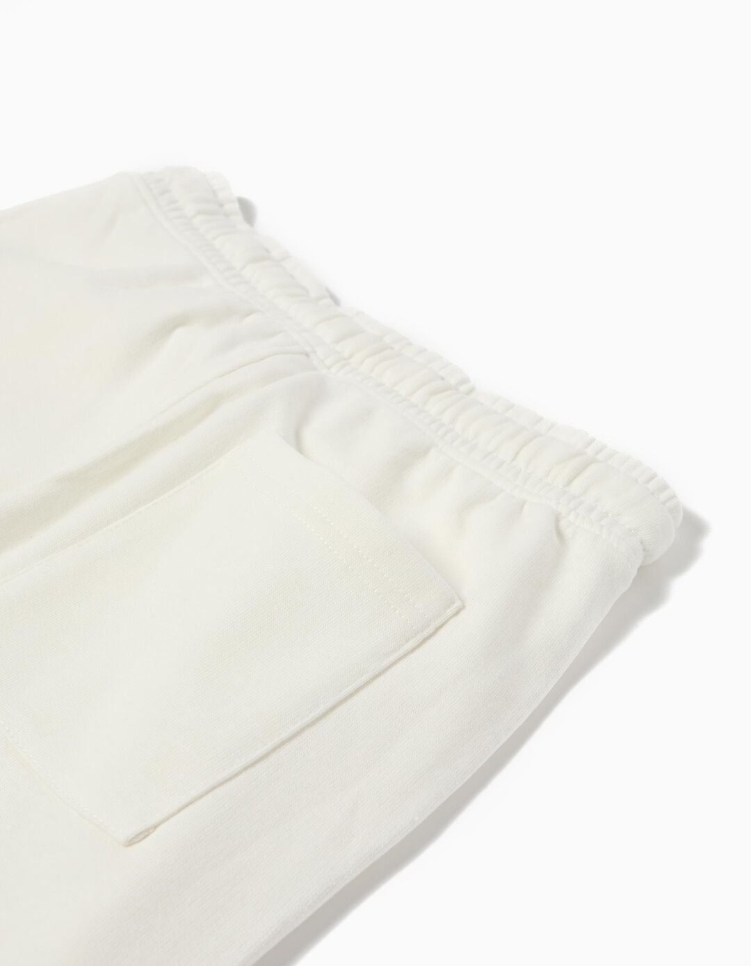 Calções Print Fleece, Menino, Branco 
