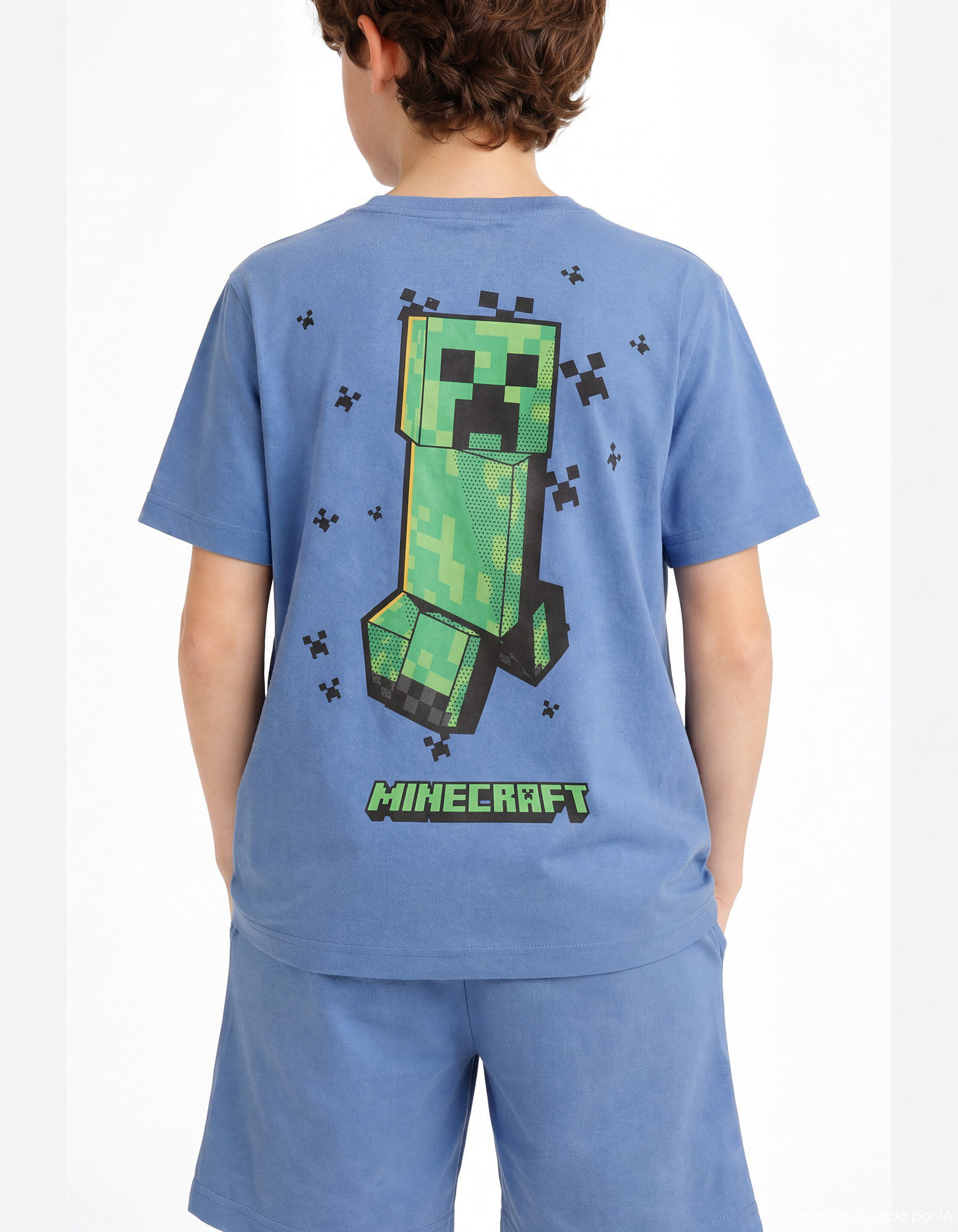 Comprar Online T-shirt 'Minecraft', Menino, Azul