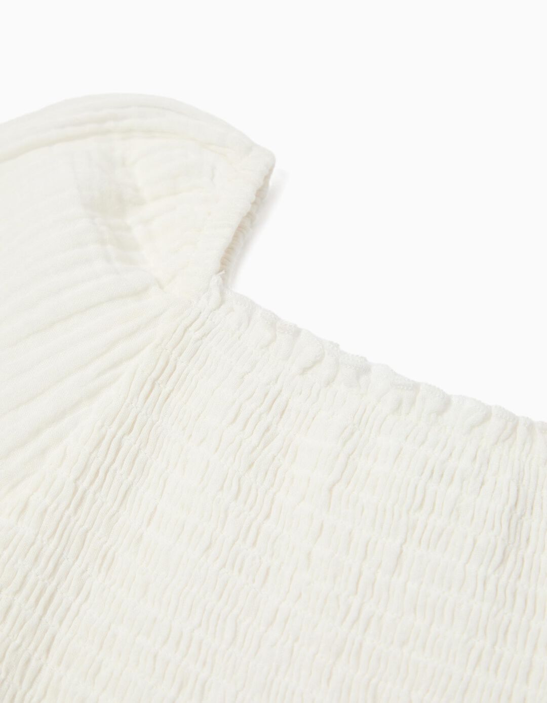 Blusa de Manga Comprida, Menina, Branco