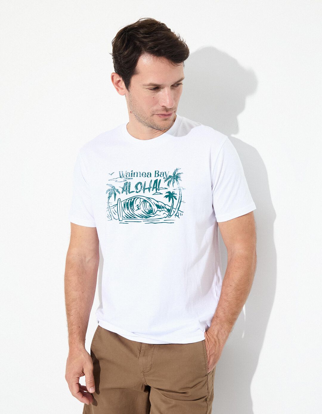 T-shirt Jersey, Homem, Branco