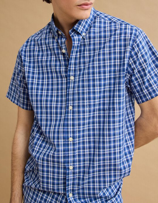 Comprar Online Camisa Manga Curta, Homem, Azul Escuro