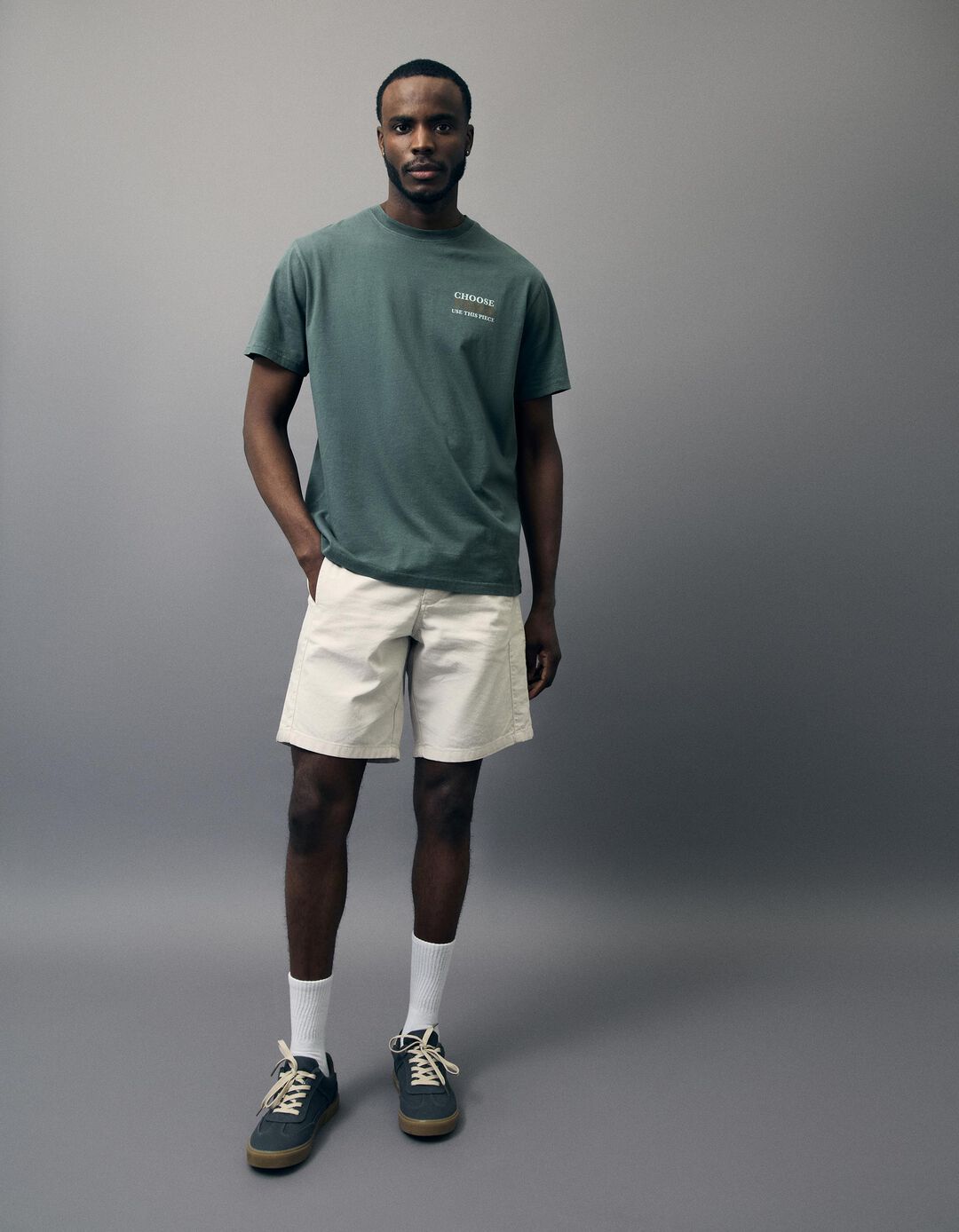 T-shirt 'Peace Language', Adulto, Verde Escuro