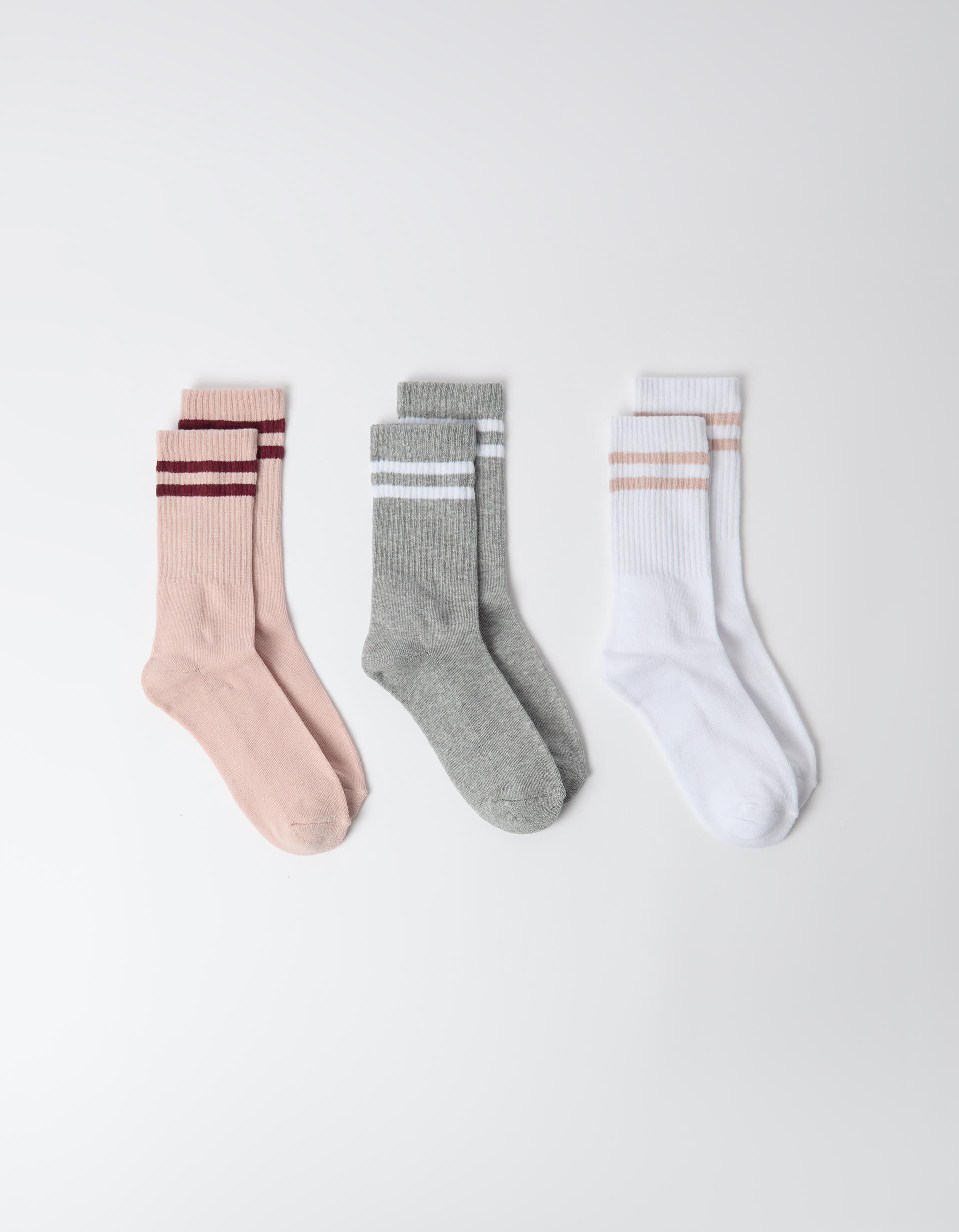 Comprar Online Pack 3 Meias Desportivas, Mulher, Rosa
