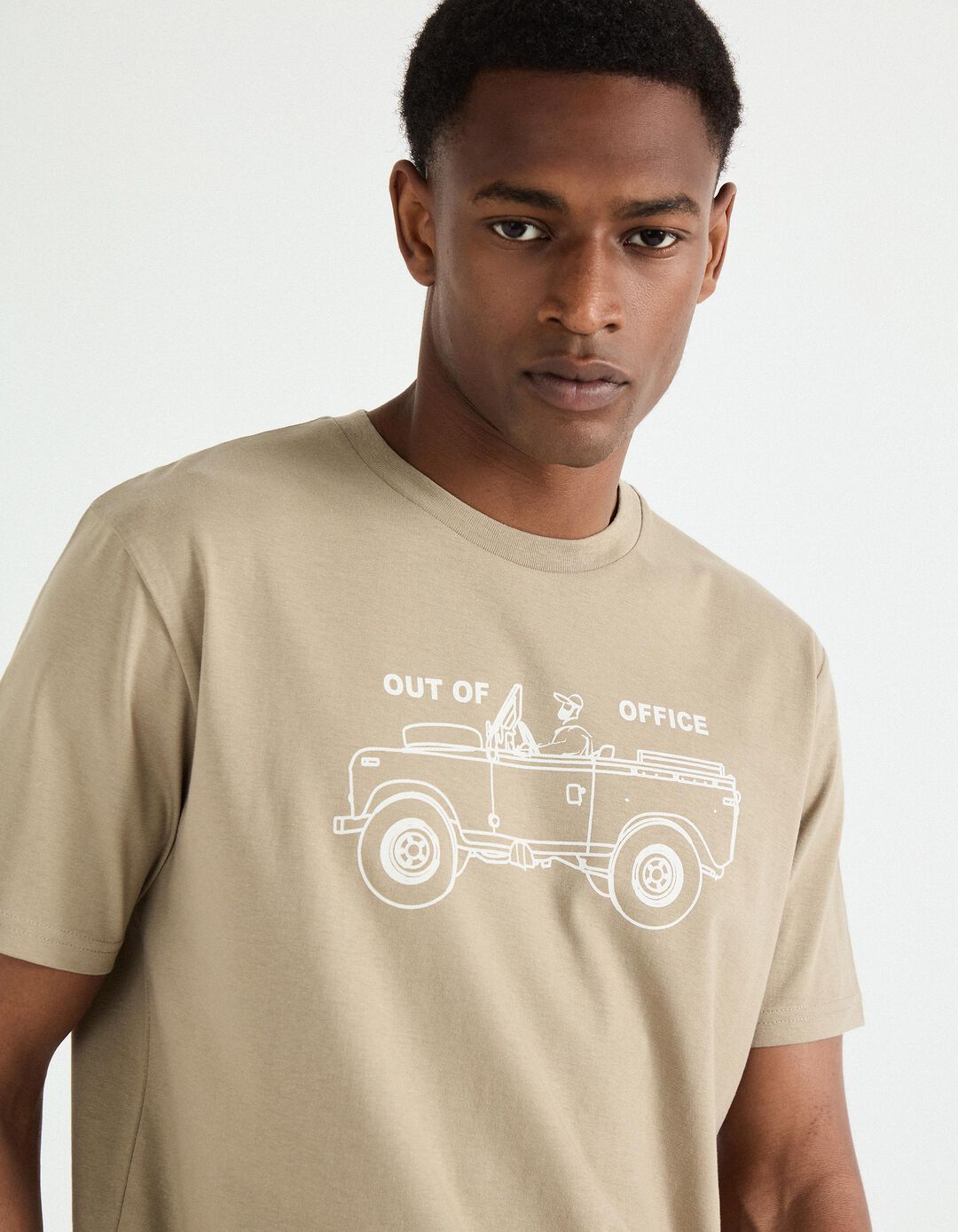 T-shirt Print, Homem, Verde Claro 