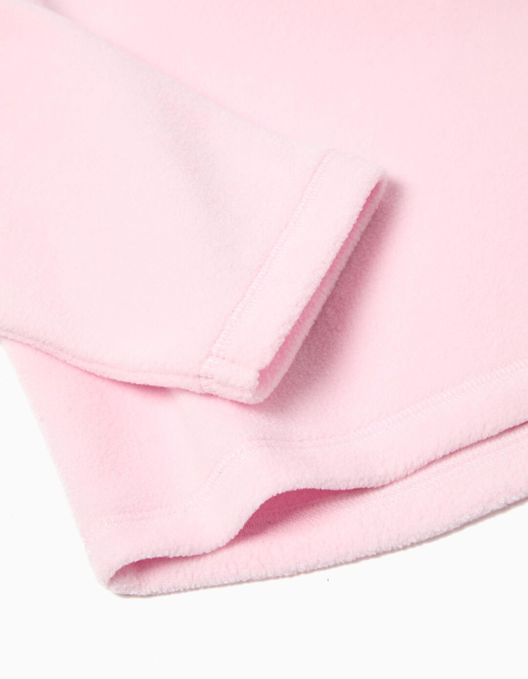 Camisola Polar com Fecho, Menina, Rosa Claro