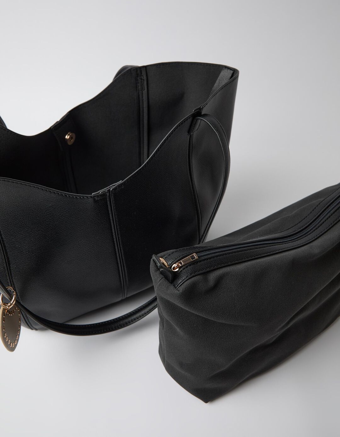 Mala Shopper Com Pendente, Mulher, Preto