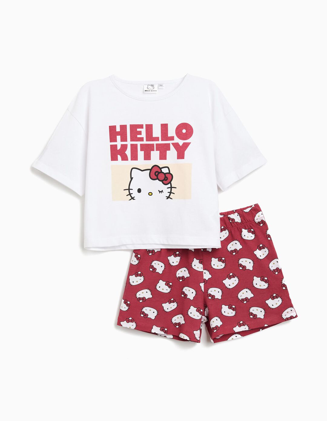 Pijama 'Hello Kitty', Menina, Branco