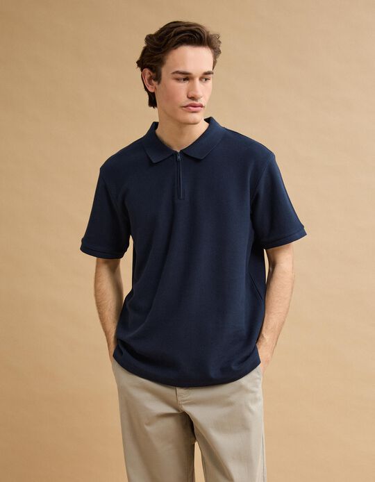 Comprar Online Polo com Fecho, Homem, Azul Escuro
