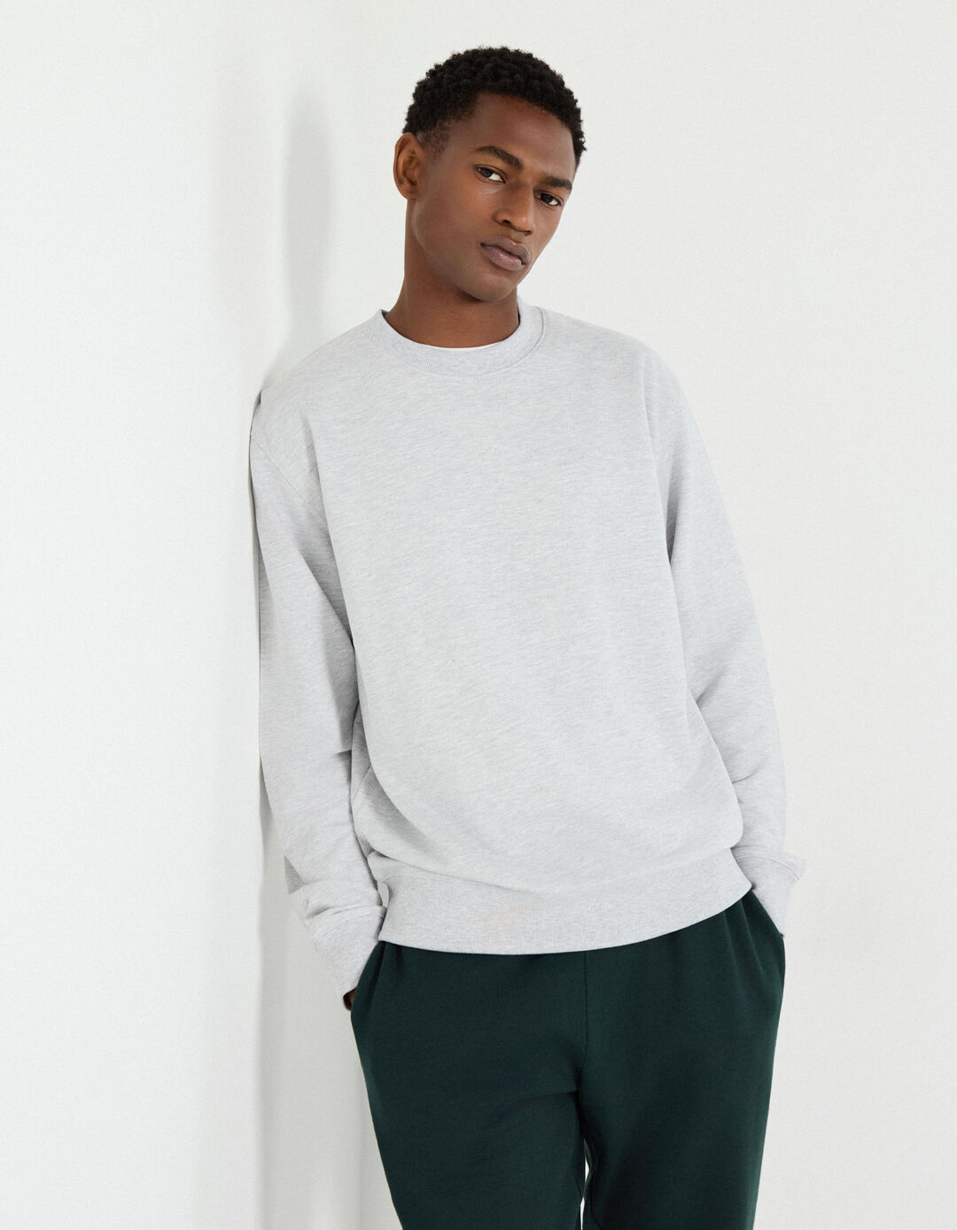 Sweatshirt de Felpa, Homem, Cinzento Claro 
