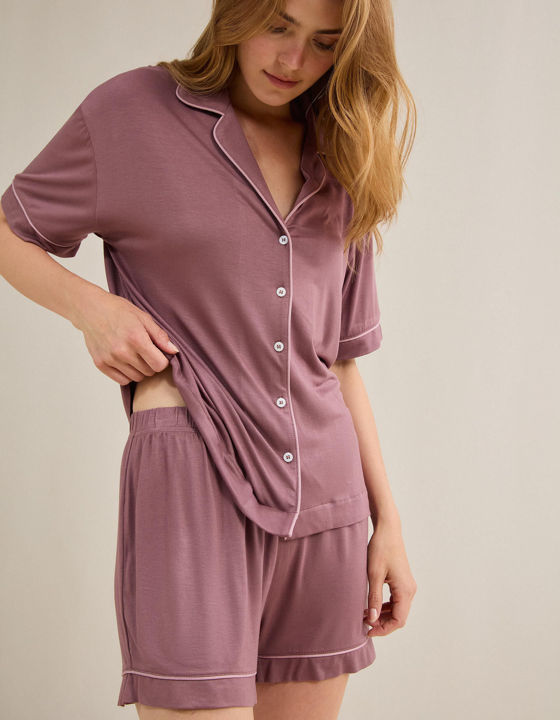 Comprar Online Pijama Em Viscose, Mulher, Rosa