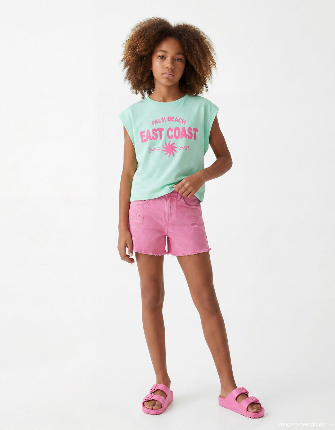 Cal&ccedil;&otilde;es de Ganga, Menina, Rosa