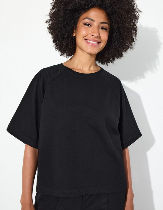 Comprar Online T-shirt Fleece, Mulher, Preto 