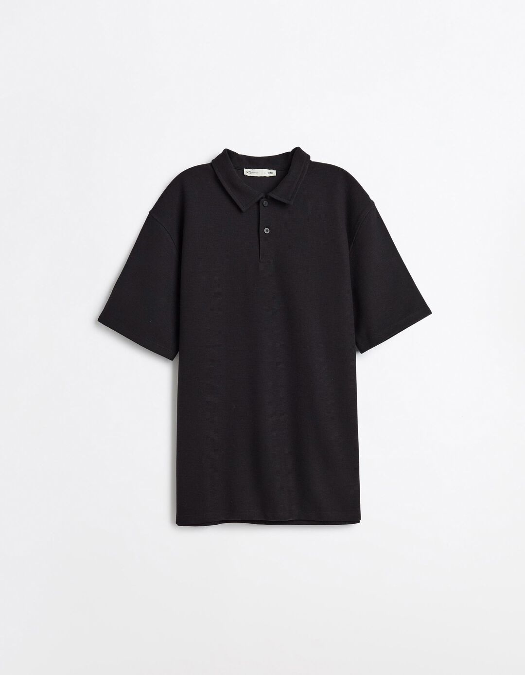 Polo Estruturado, Homem, Preto