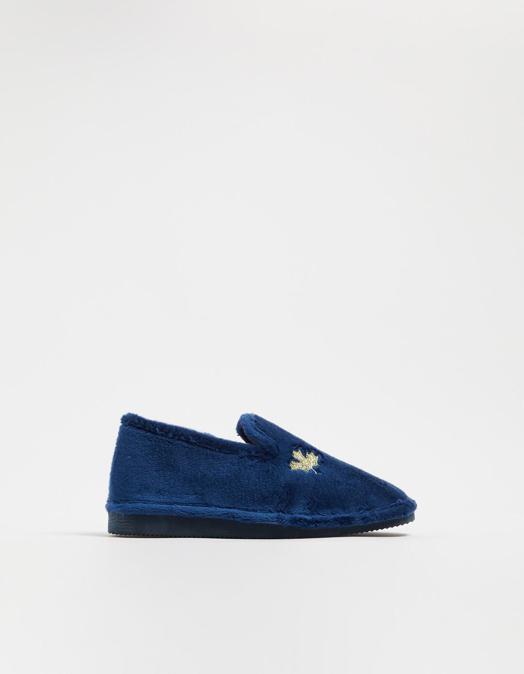 Pantufas Bordado, Mulher, Azul Escuro