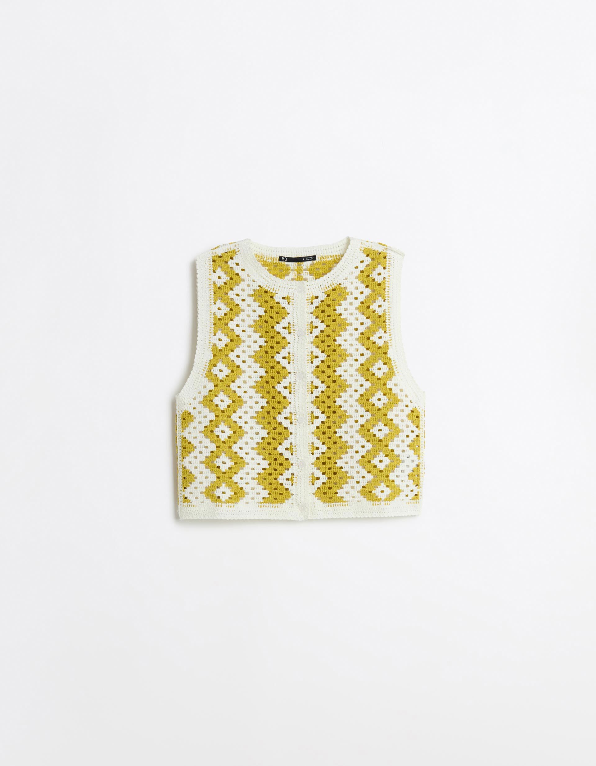 Comprar Online Colete Crochet, Mulher, Amarelo