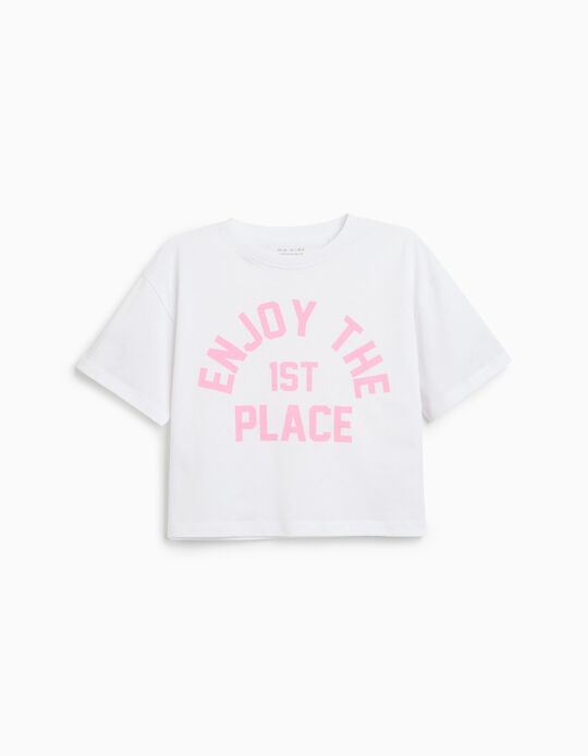Comprar Online T-shirt Print, Menina, Branco 