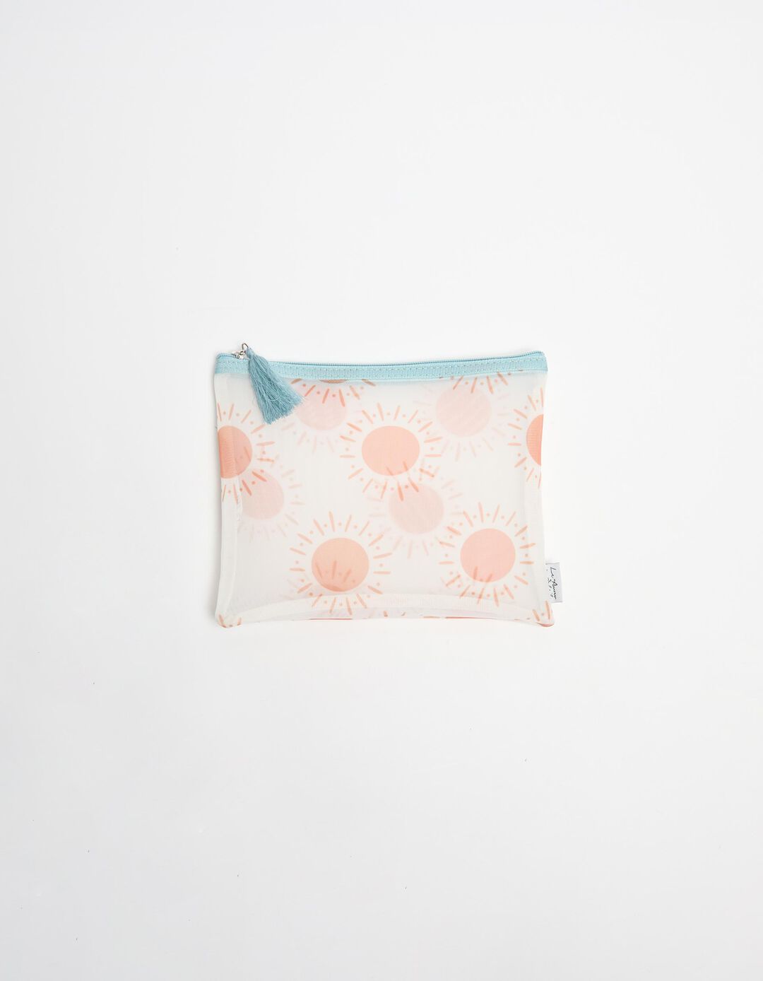 Necessaire em Rede, Mulher, Azul Claro