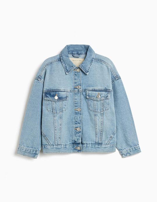 Comprar Online Casaco de Ganga, Menina, Azul Claro