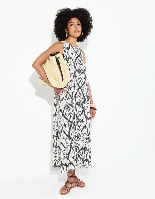 Comprar Online Vestido Comprido, Mulher, Bege Claro