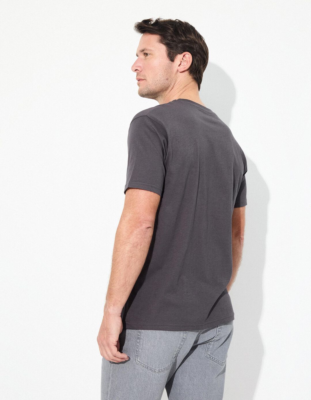 T-shirt Jersey, Homem, Cinzento Escuro