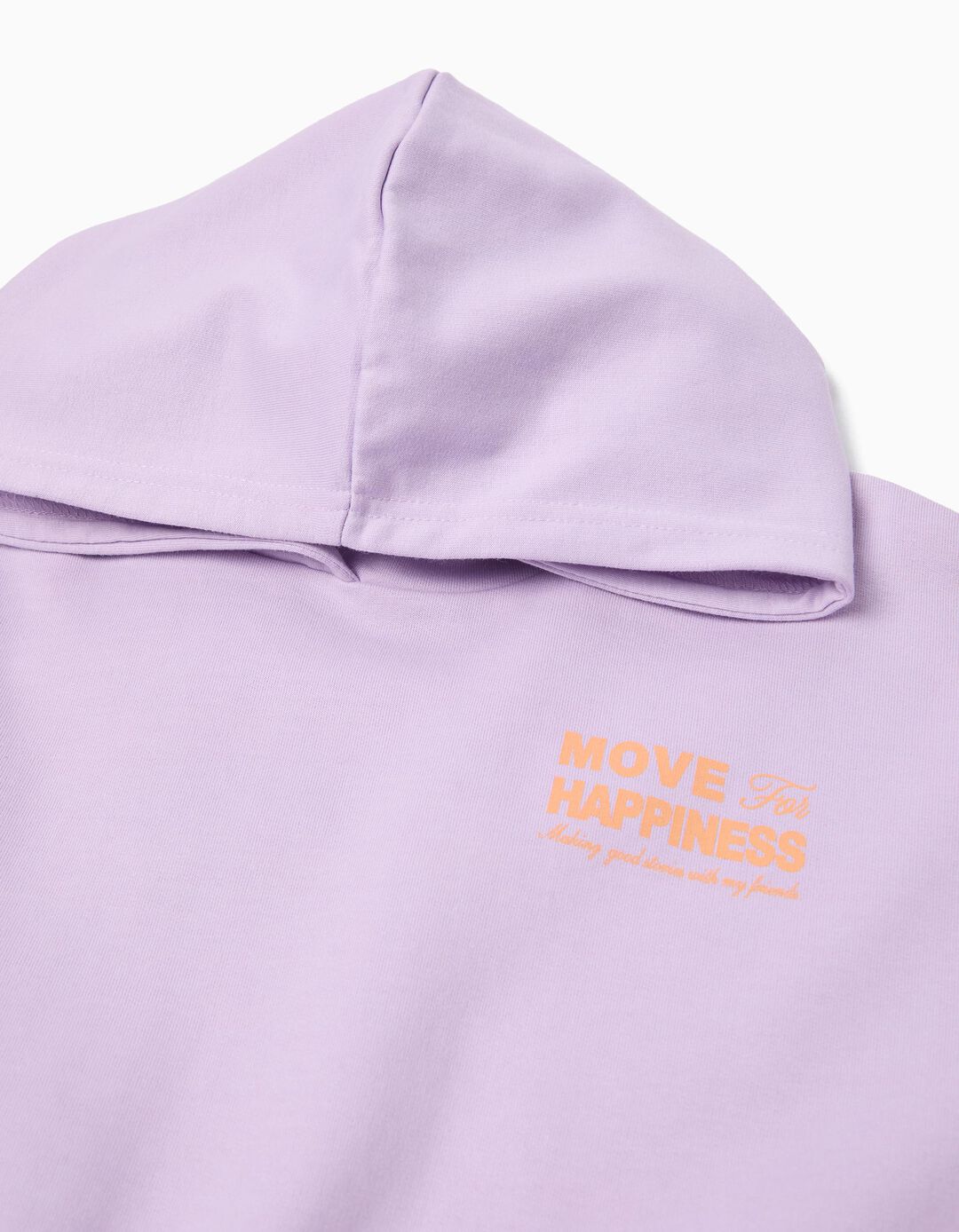 Sweatshirt de Felpa Capuz, Menina, Roxo Claro