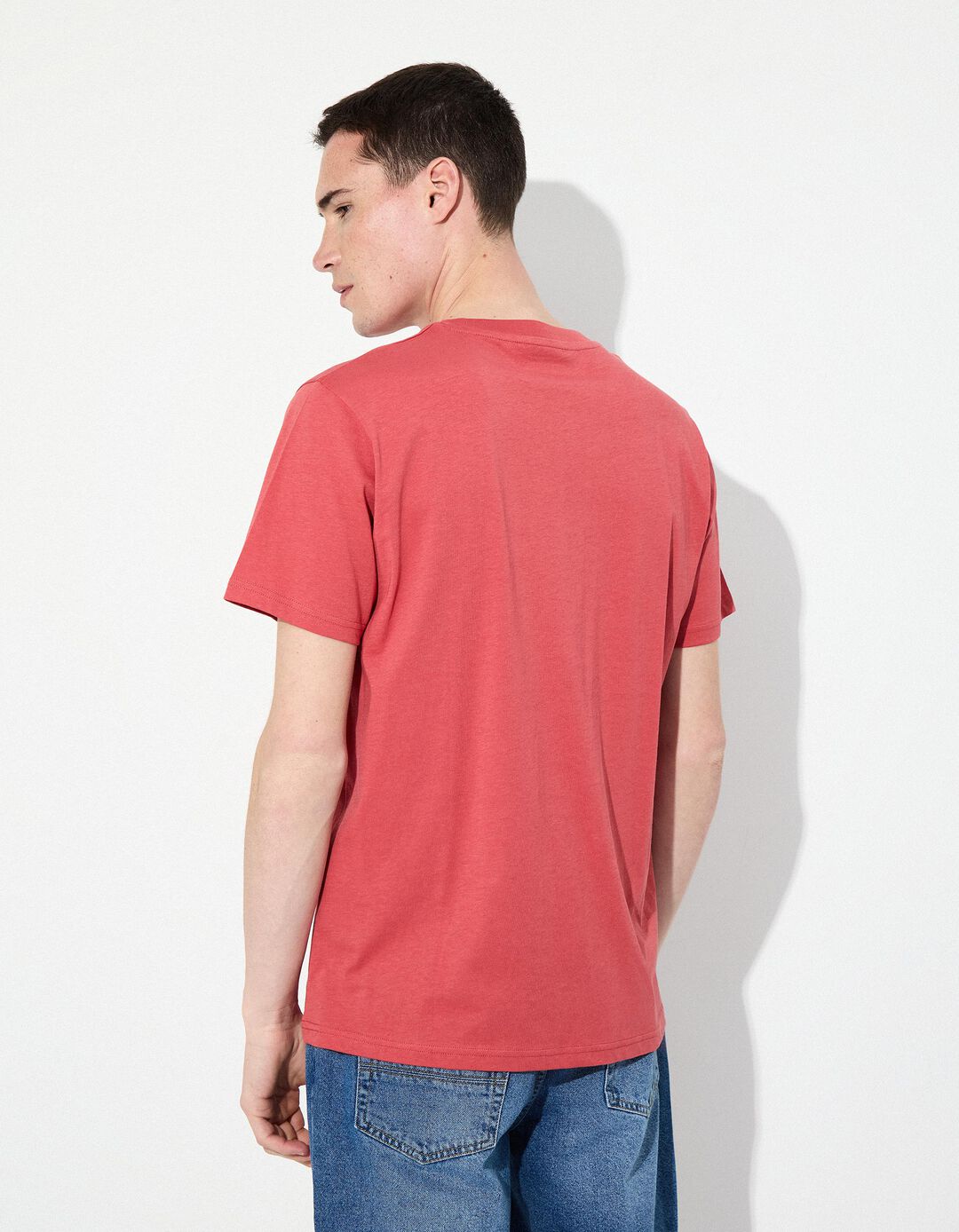 T-shirt, Homem, Vermelho Escuro 