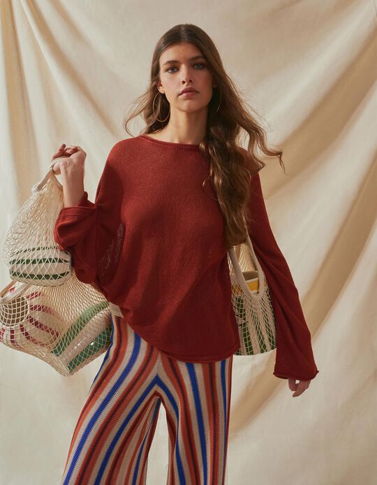 Comprar Online Camisola de Malha, Mulher, Laranja