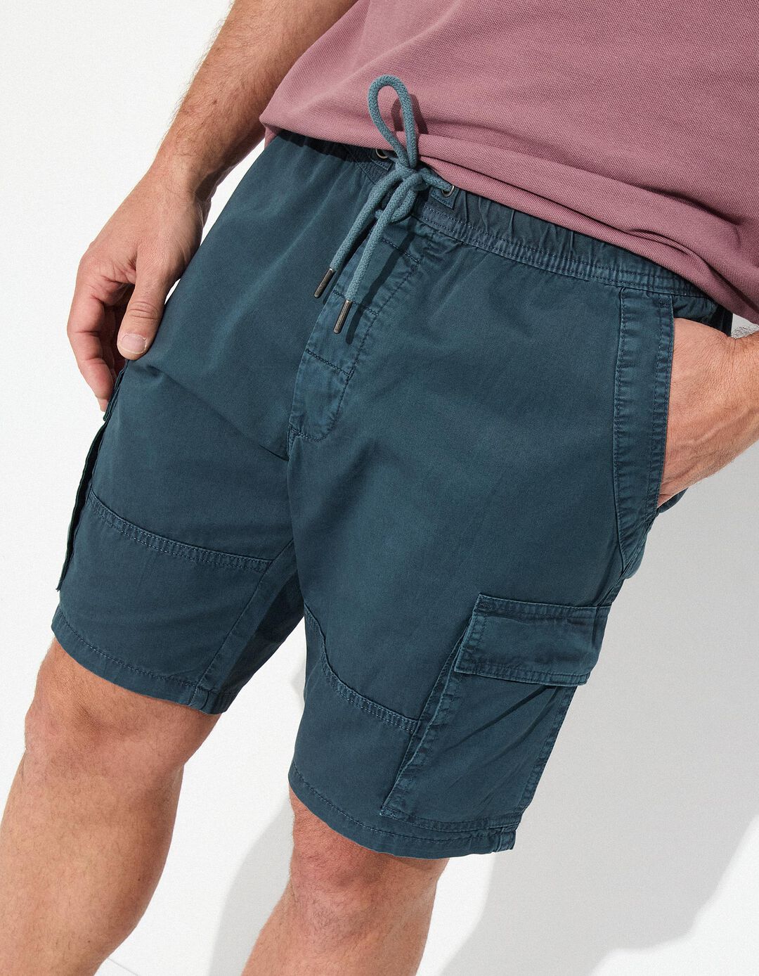 Calções Cargo, Homem, Azul Escuro