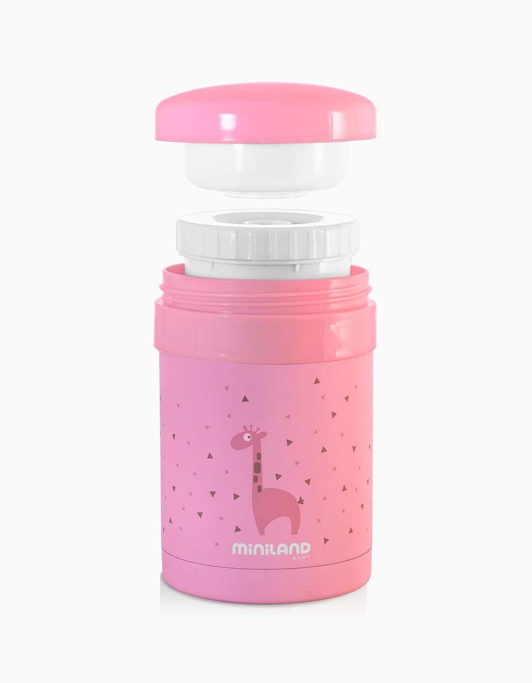 Porta Papa E Alimentos Térmico 350Ml+200Ml Pink Miniland