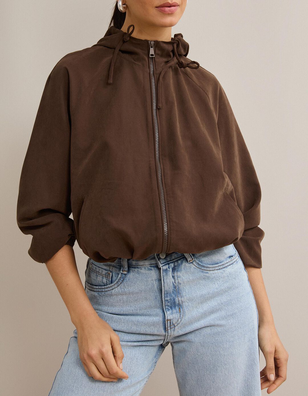 Parka Com Capuz, Mulher, Castanho 