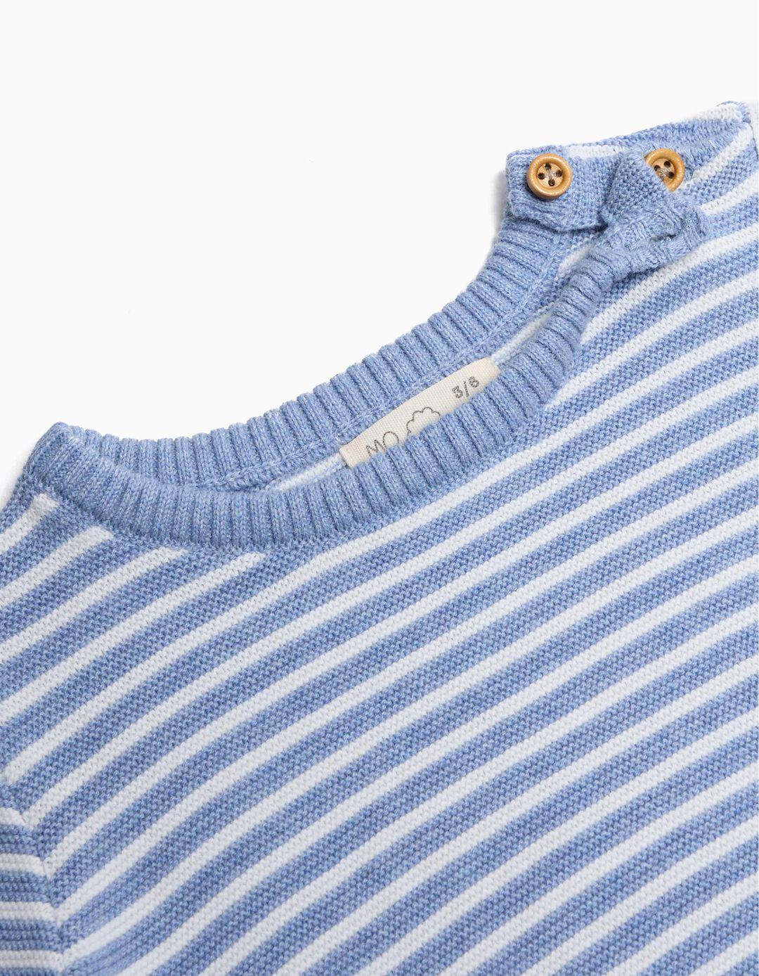 Camisola de Malha Riscas, Recém-nascido, Azul
