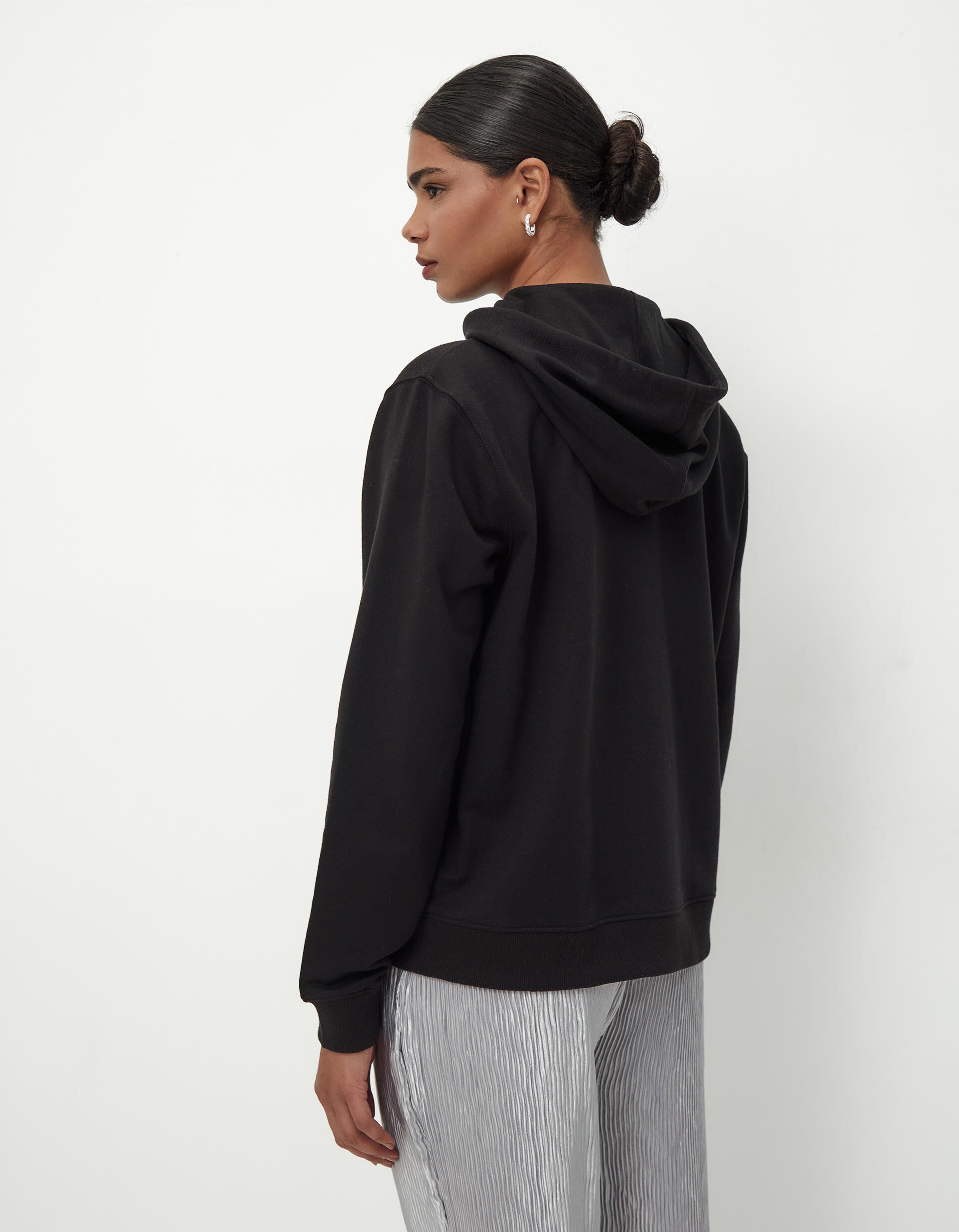 Comprar Online Casaco de Felpa Capuz, Mulher, Preto