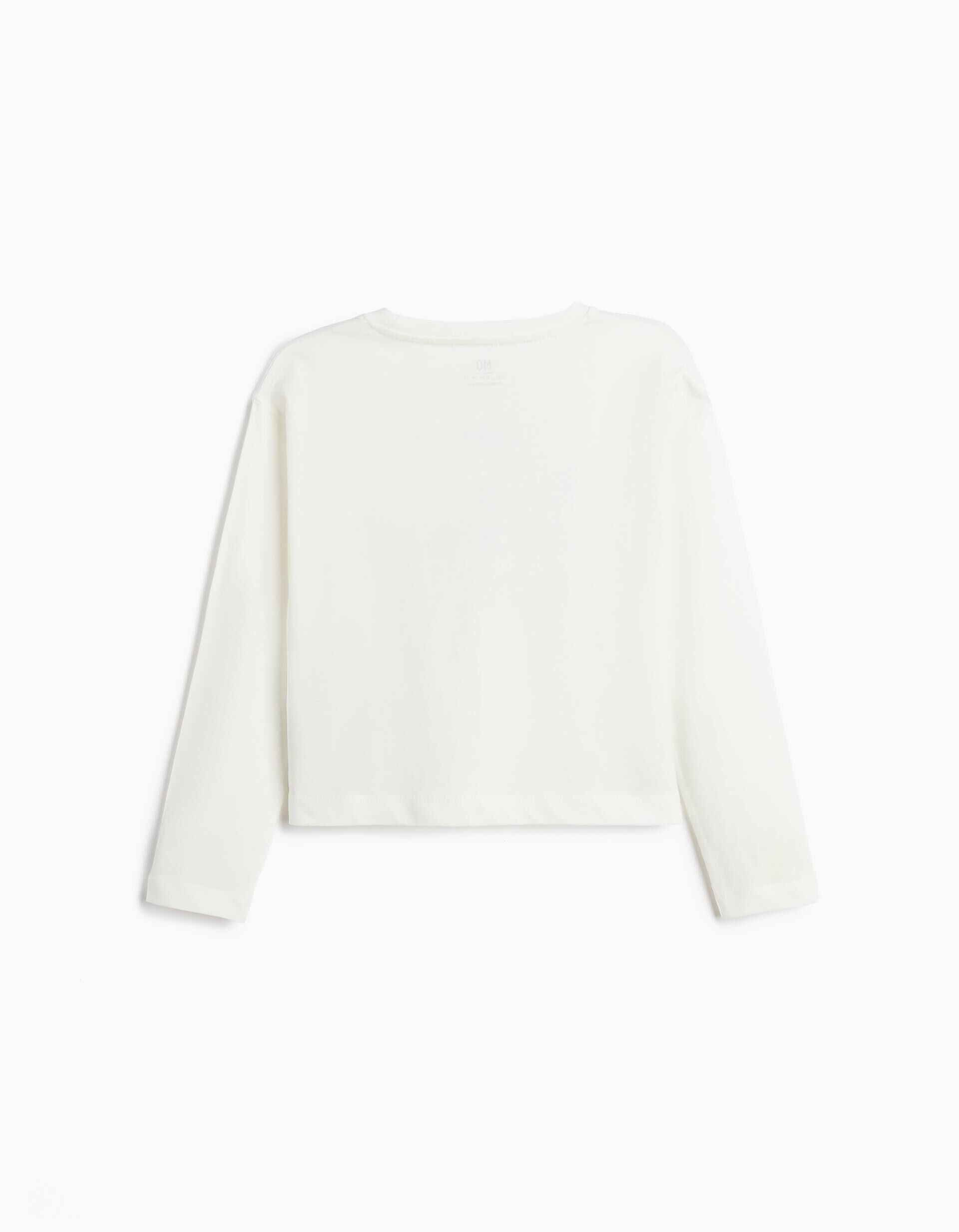 Comprar Online T-shirt Estampada Manga Comprida, Menina, Branco