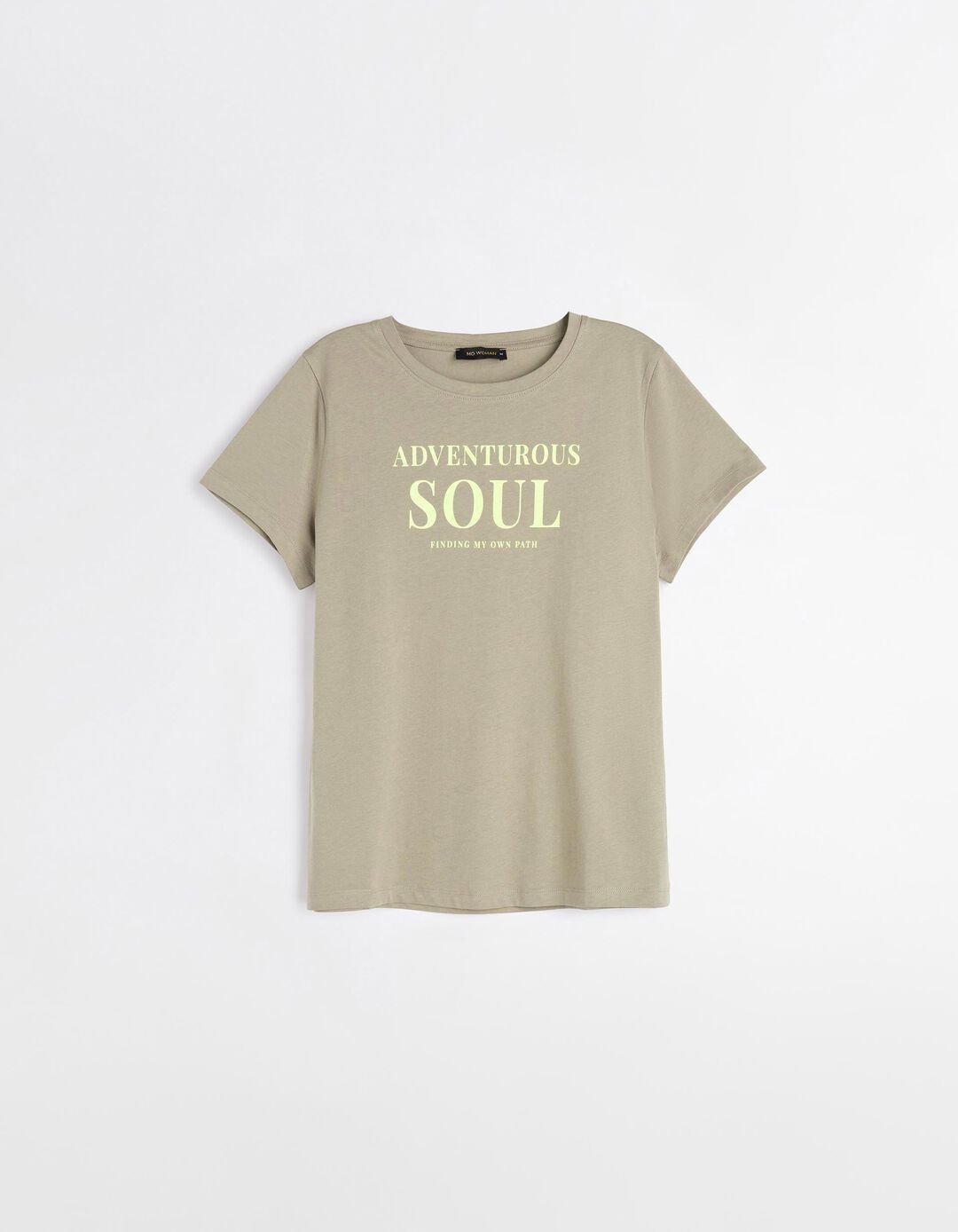 T-shirt Estampado, Mulher, Verde Escuro