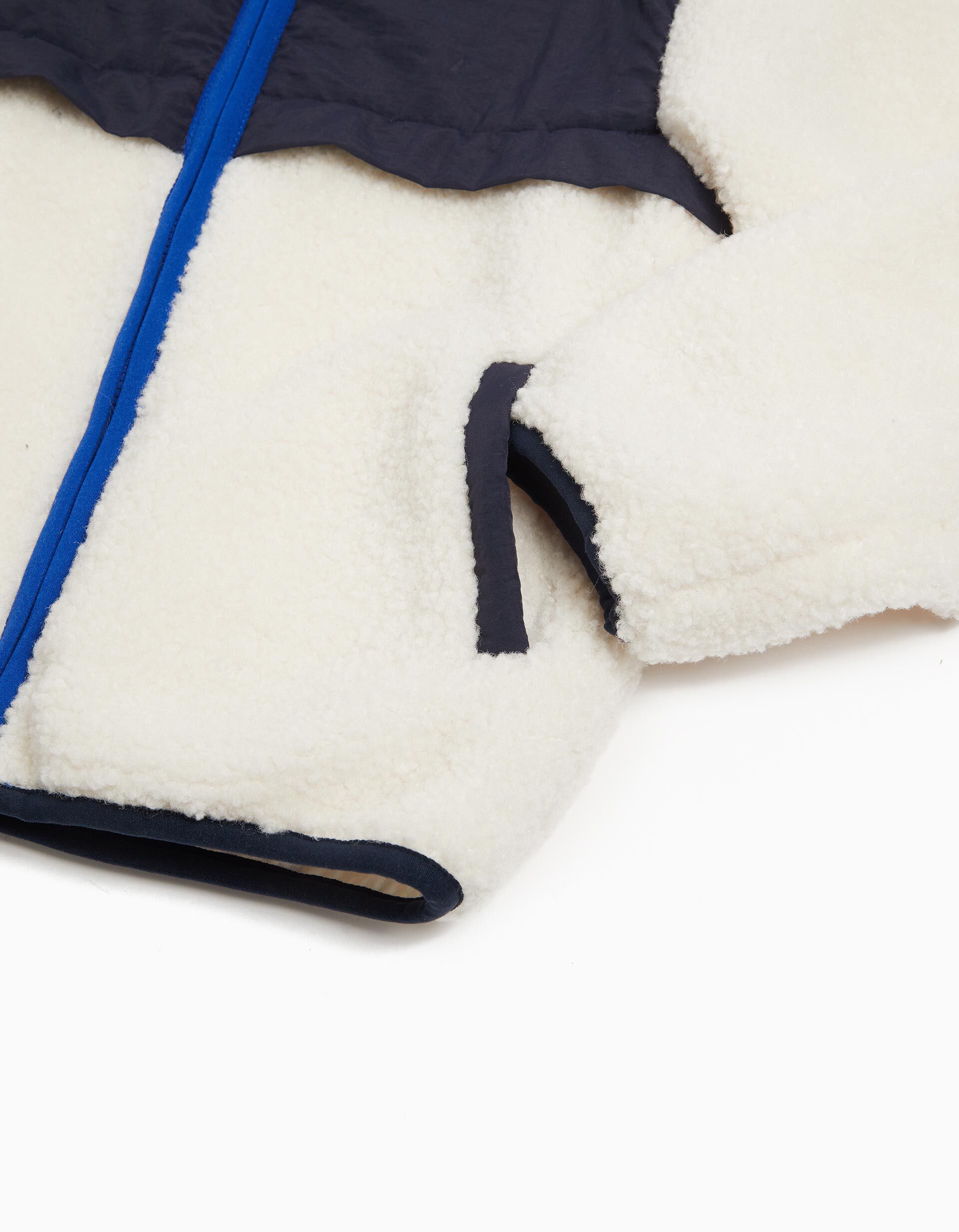Comprar Online Casaco de Sherpa, Menino, Branco