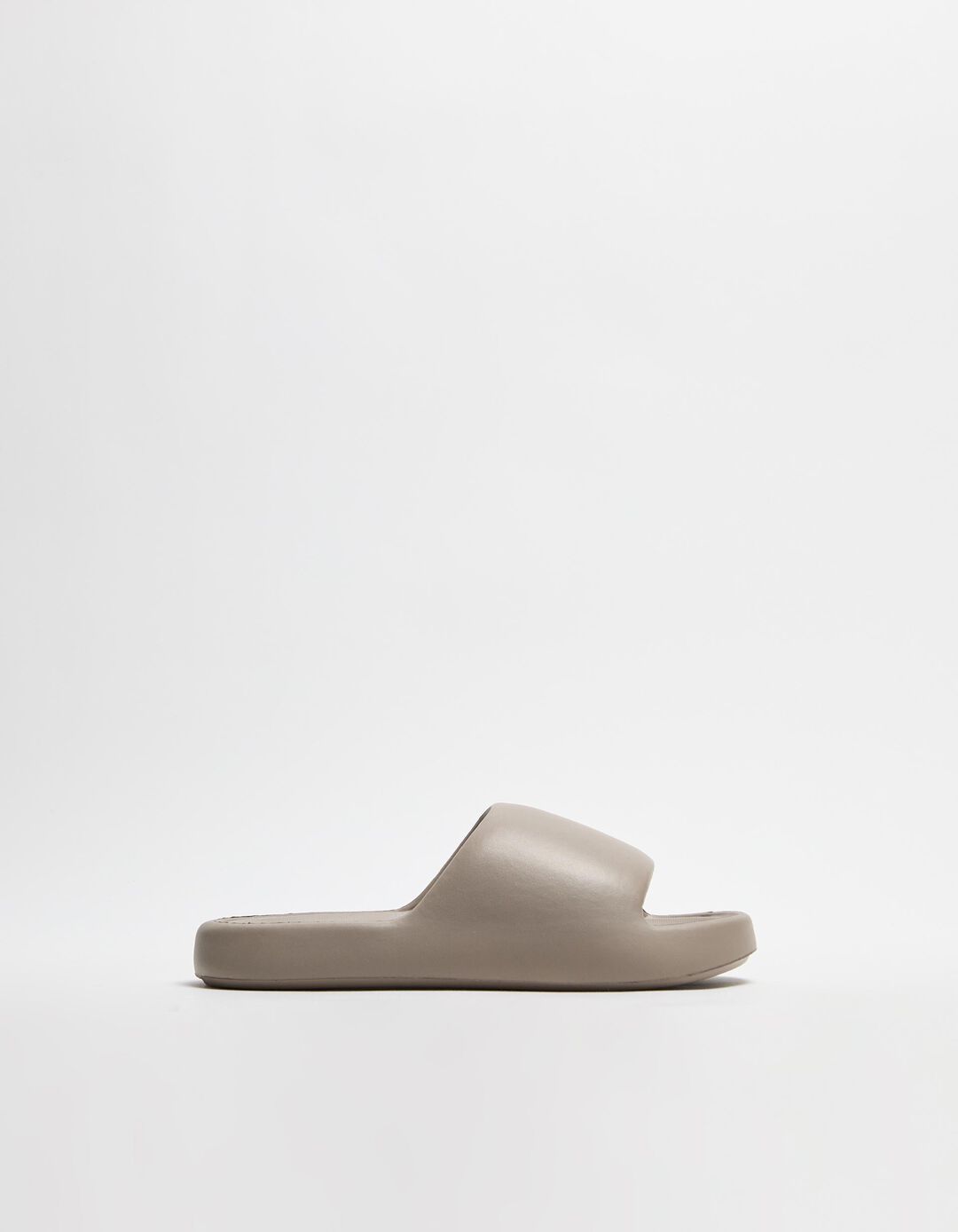 Chinelos de Borracha Plataforma, Mulher, Bege