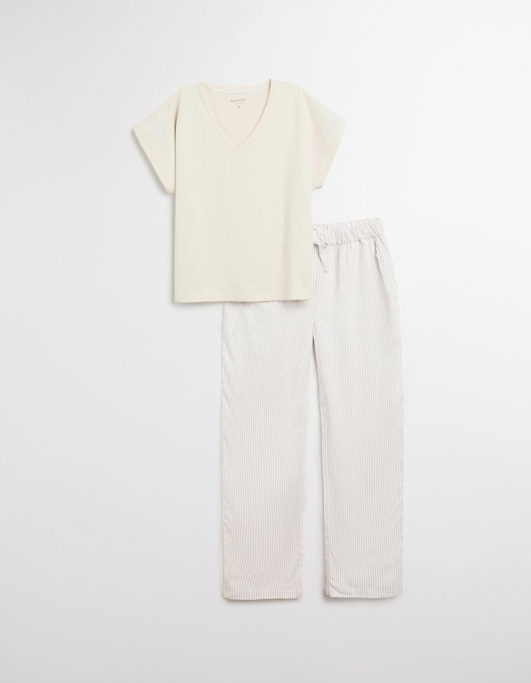 Pijama Jersey, Mulher, Bege Claro 