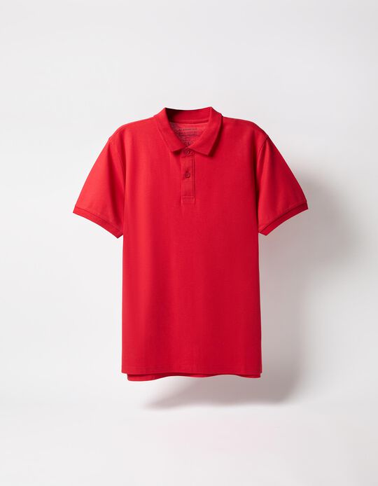Comprar Online Polo Piquet Manga Curta, Homem, Vermelho
