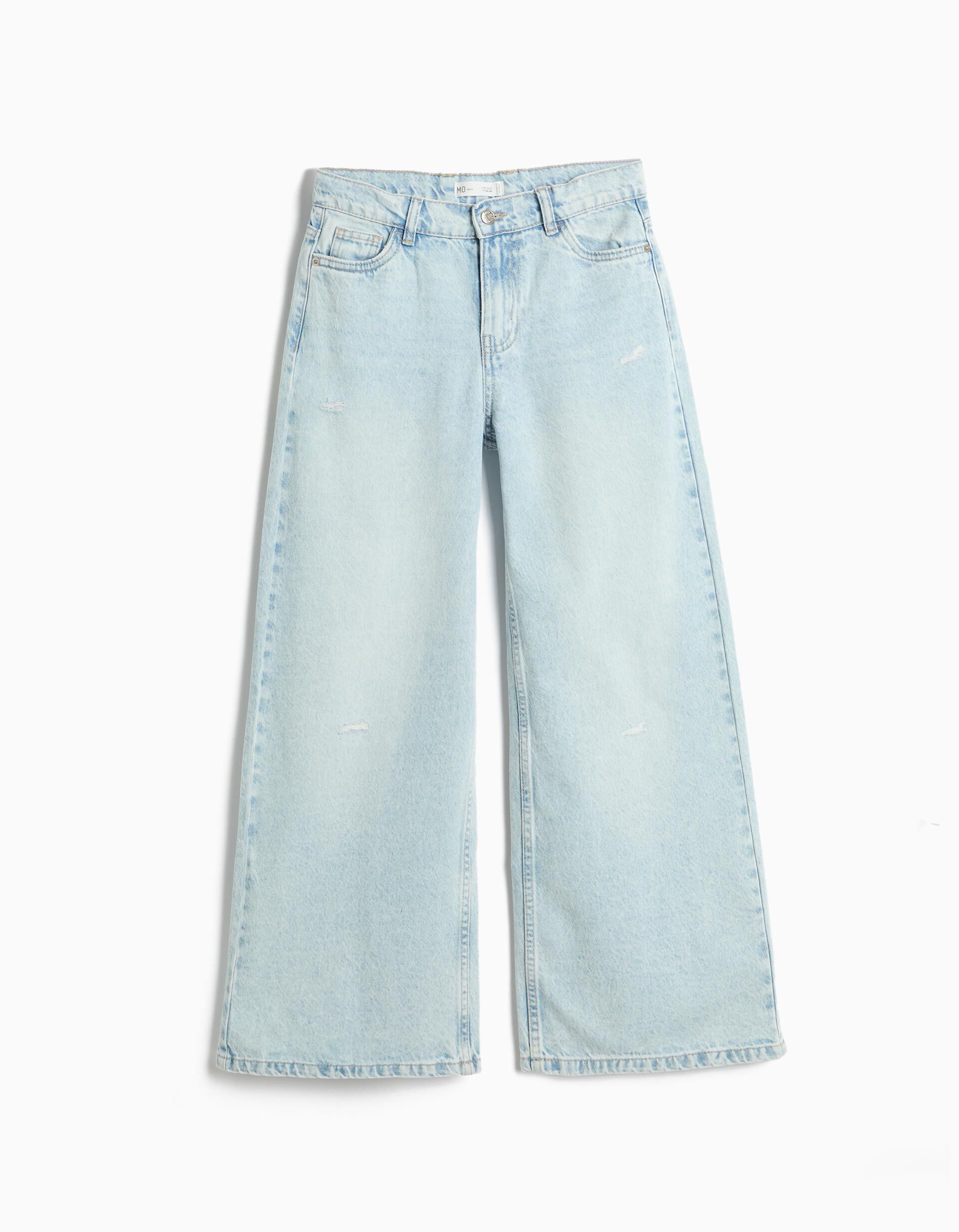 Comprar Online Cal&ccedil;as De Ganga Wide Leg, Menina, Azul Claro