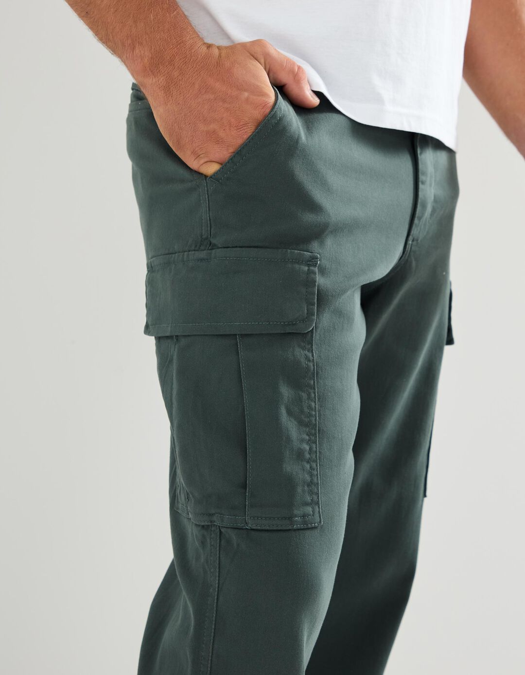Calças Cargo, Homem, Verde