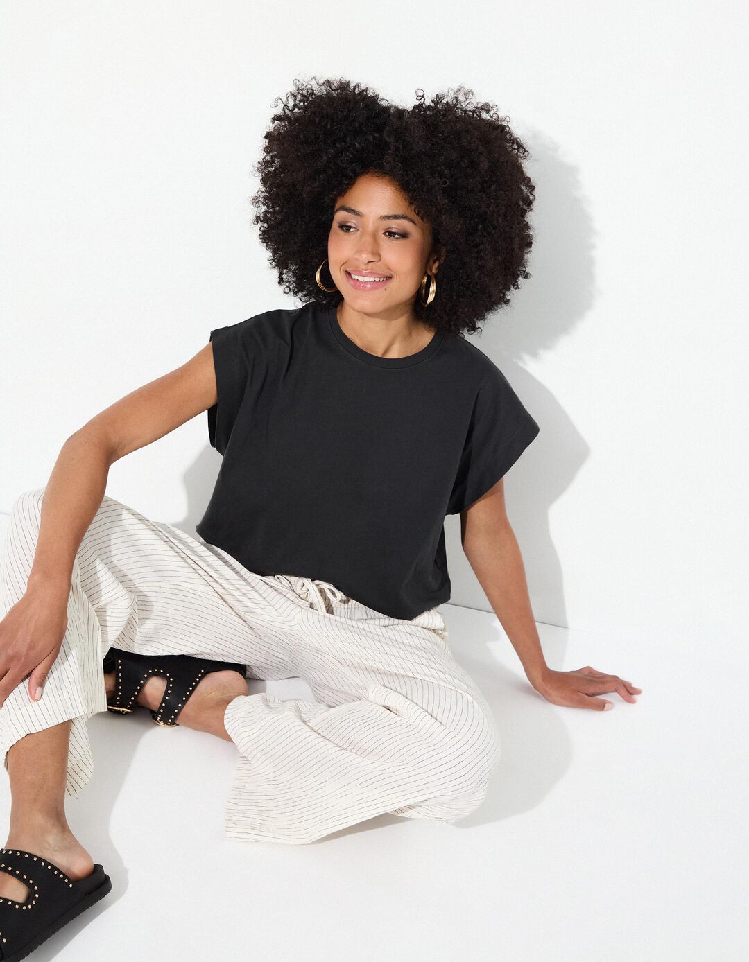 T-shirt, Mulher, Cinzento Escuro