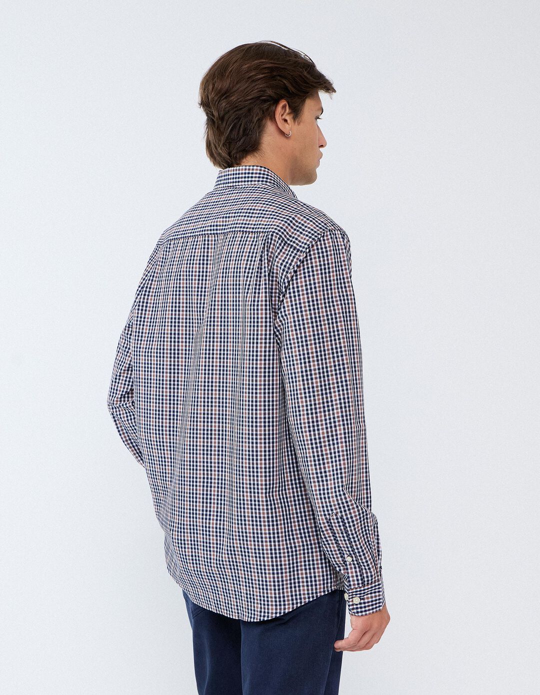 Camisa De Popelina, Homem, Castanho