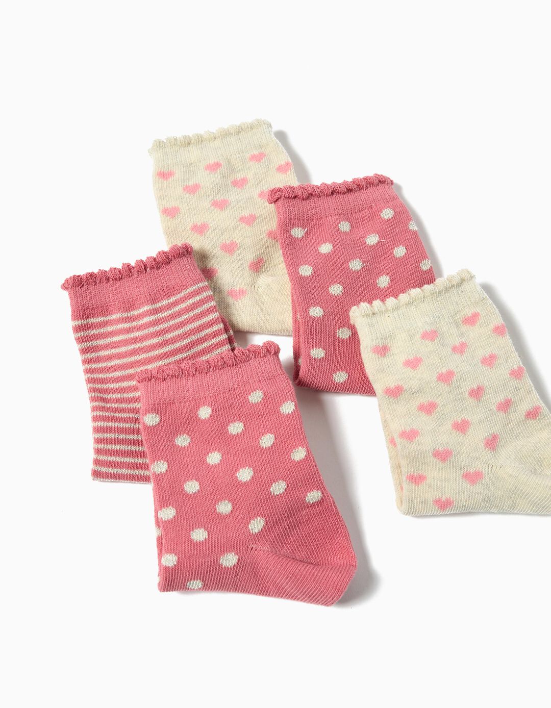 Pack 5 Pares de Meias, Menina, Multicolor